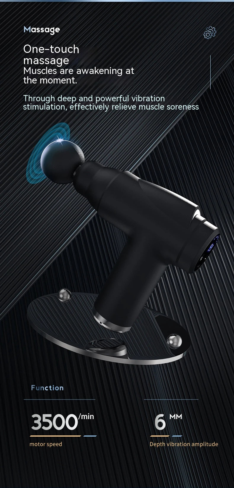 Pistola de masaje eléctrica, masajeador Facial de tejido profundo, 99 niveles, brazos, espalda, pierna, relajación muscular para cuerpo, espalda, brazo, deporte, Fitness