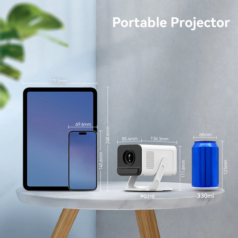 PROGAGA PG310 Mini proyector 4K Android 300Ansi BT5.4 proyector para película PG310 cine en casa inteligente vídeo al aire libre proyector portátil