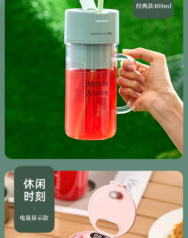 Licuadora Portátil Recargable 400ml — Jugos, Batidos e Hielo