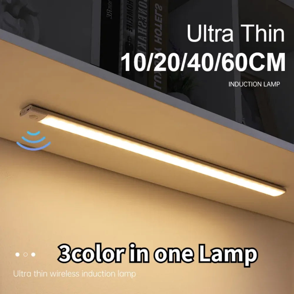Luz Nocturna LED con Sensor de Movimiento Recargable USB