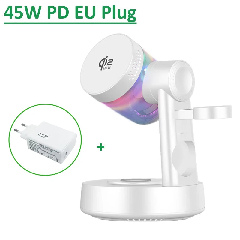 Cargador Inalámbrico Qi2 25W con Altavoz Bluetooth
