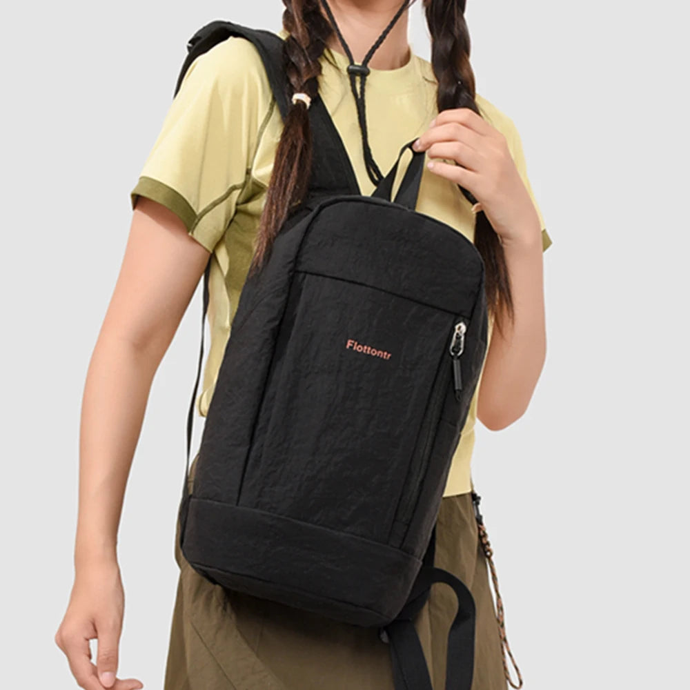 Mochila Pequeña de Nailon con Hebilla de Pecho para Exteriores