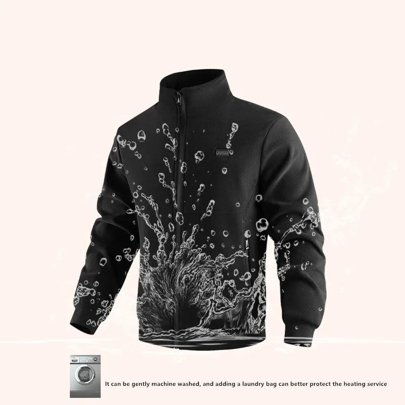 Chaqueta Calefaccionada de 8 Zonas para Hombre y Mujer, Lana Polar