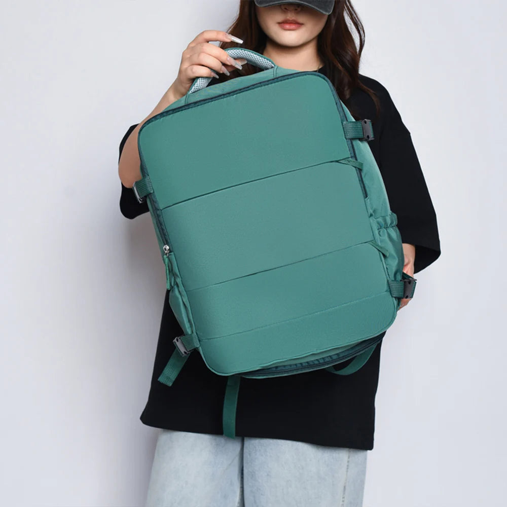 Mochila de Viaje de Gran Capacidad con Compartimento para Zapatos, Mochila para Portátil de 16 Pulgadas, Bolsa Casual con Múltiples Bolsillos para Viajes de Fin de Semana