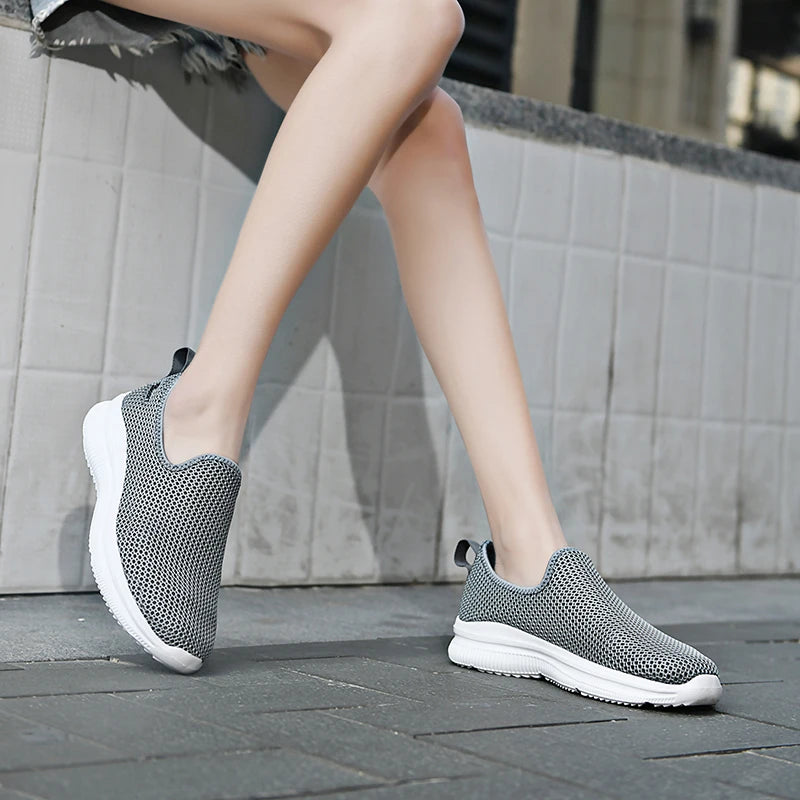 YRZL Zapatillas de deporte para hombre, zapatos informales transpirables Unisex, mocasines de malla antideslizantes para exteriores, zapatos de tenis ligeros a la moda para hombre