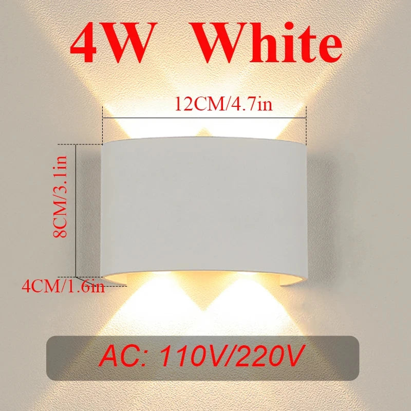 Aplique de Pared LED Impermeable Interior y Exterior