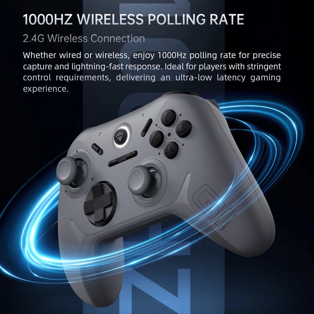 MACHENIKE-controlador inalámbrico G1 para videojuegos, Joystick de disparo de efecto Hall con tasa de orollamiento de 1K para Nintendo Switch, PC, iOS y Android
