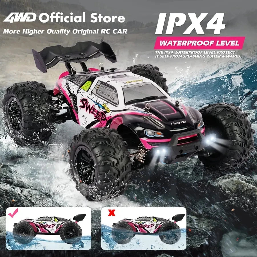 Coche Todoterreno RC 4WD sin Escobillas, Alta Velocidad 50-80 KM/H
