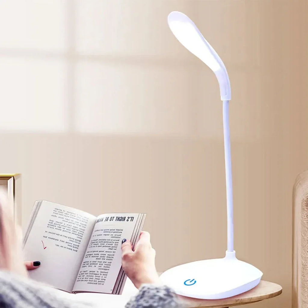 Lámpara LED de escritorio de lectura, lámpara de escritorio portátil, luz de mesa con carga USB, atenuación táctil, aprendizaje de protección ocular, iluminación de habitación y oficina