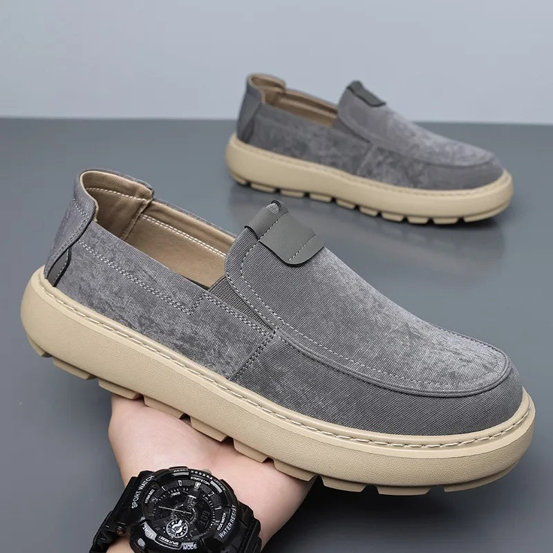 Mocasines informales transpirables para hombre sin cordones