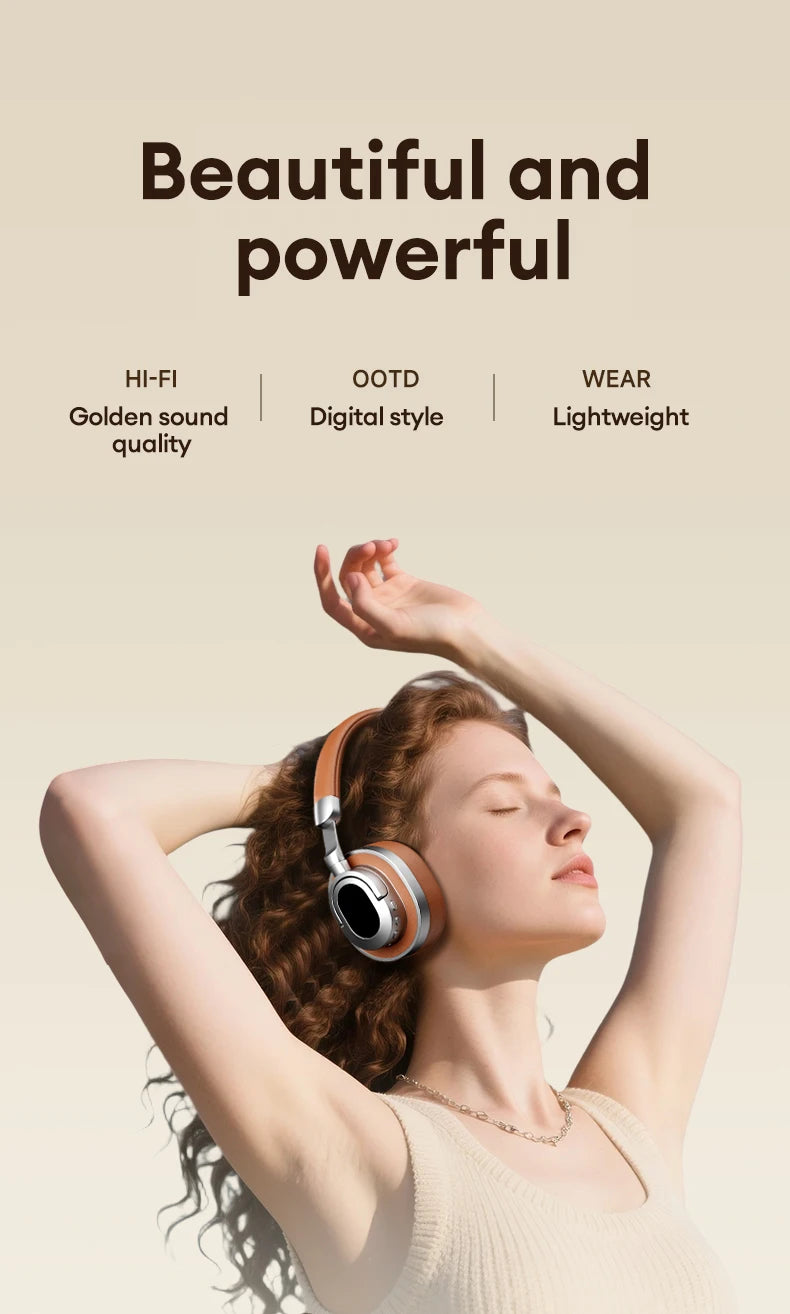 Lenovo LE602 Bluetooth 6,0 auriculares supraaurales sonido estéreo HiFi auriculares de música de moda ENC HD llamada auriculares inalámbricos con cable