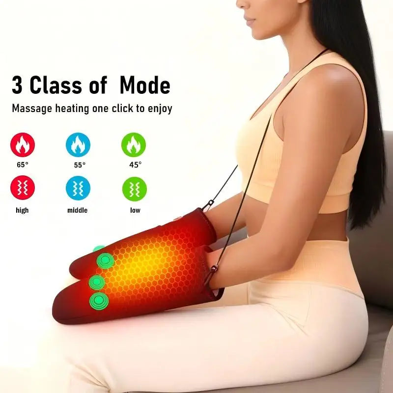 Masajeador Eléctrico Vibratorio para Manos con Calor y Compresión, Alivia el Dolor y la Molestia por Uso Excesivo o Lesiones, Puerto USB, Uso Familiar, Cuidado de las Manos