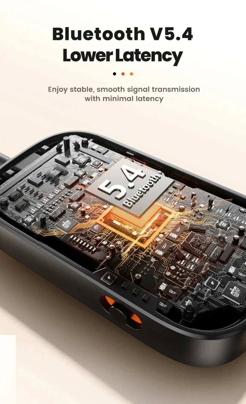 Nuevo receptor/transmisor de audio Bluetooth 5,4, adaptador Bluetooth para televisores, auriculares, coches y otros dispositivos con un conector de 3,5mm