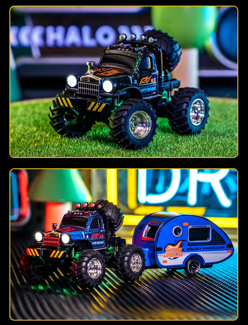 Mini Coche Teledirigido 1:64 de Aleación con Control Dual