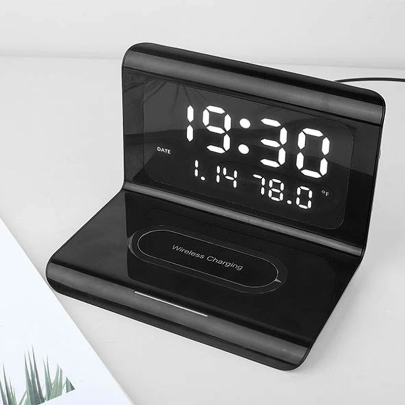 Reloj Despertador Lenovo 3 en 1 con Cargador Inalámbrico