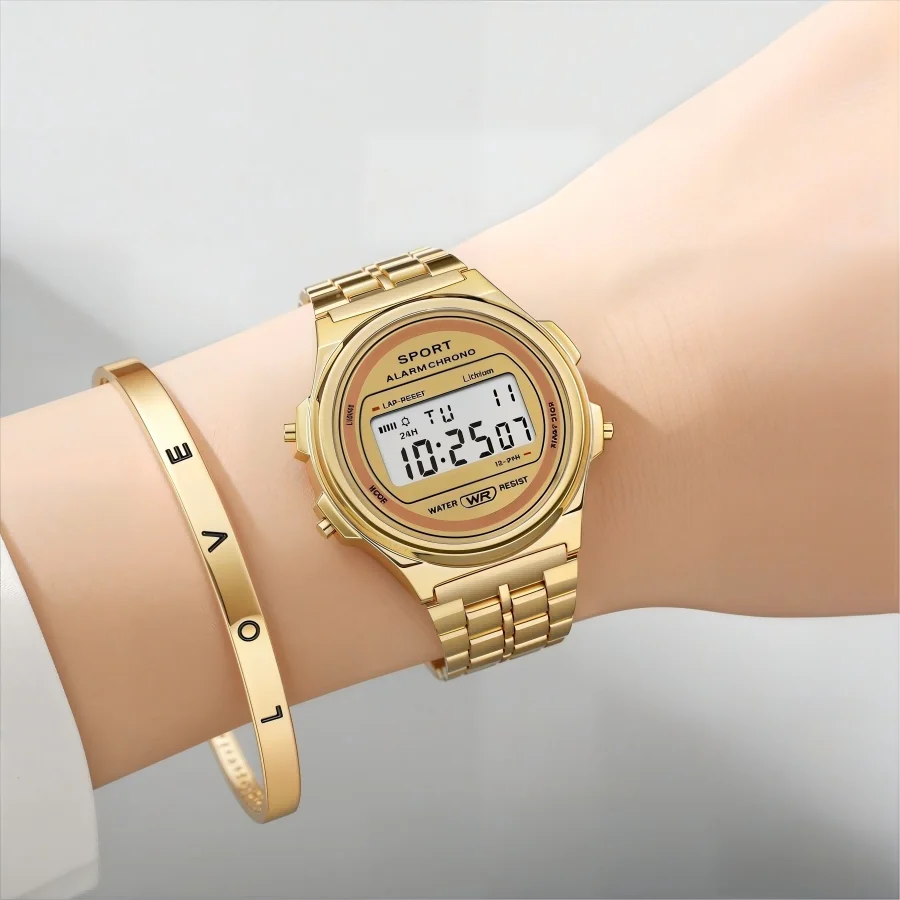Reloj de Mujer Retro Pantalla LED Digital Deportivo