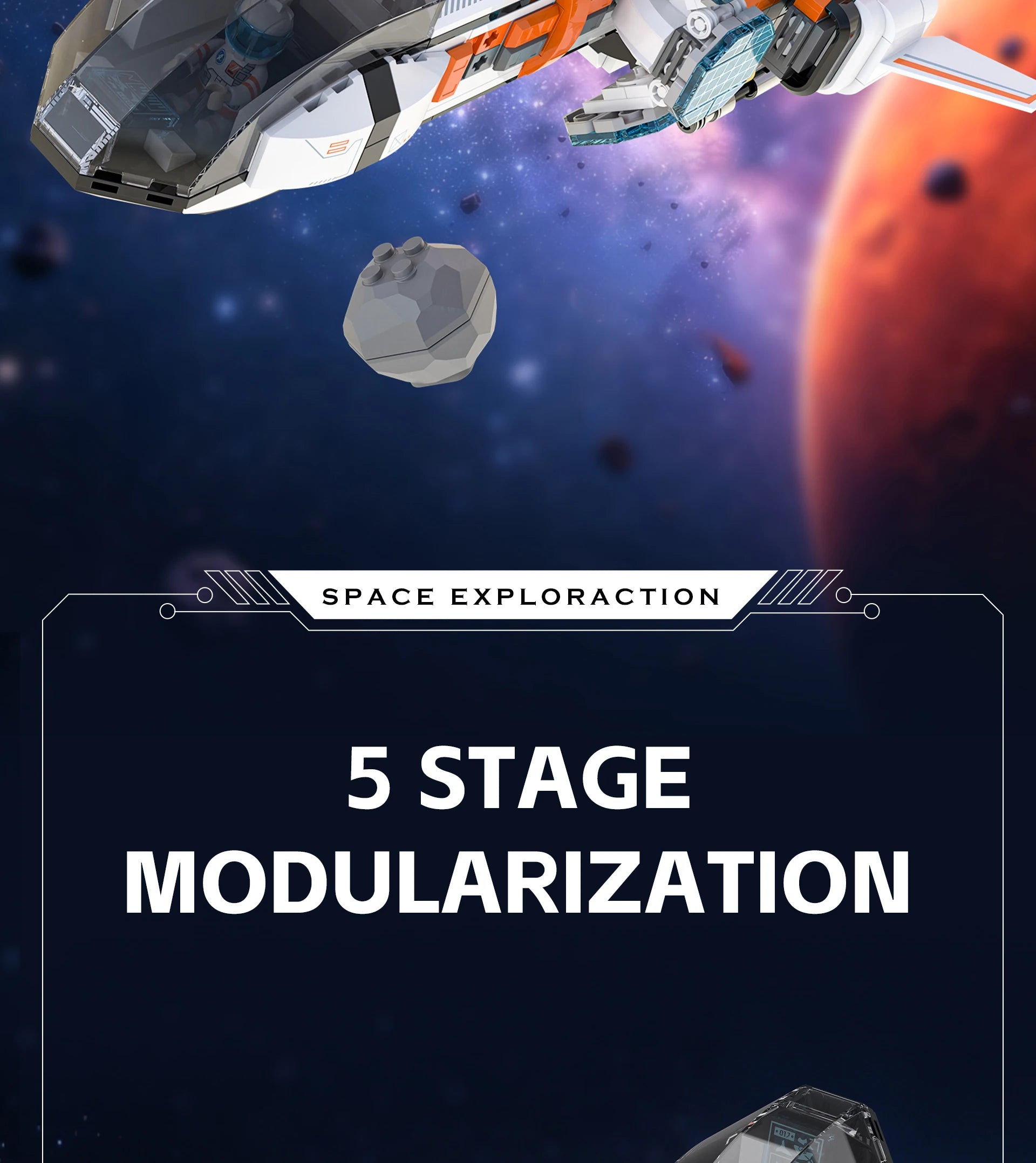 LL003 Serie Aeroespacial, Juguetes Creativos para el Hogar, Set de Bloques de Construcción de Naves Espaciales, Juguete Educativo para Niños, Regalo de Cumpleaños
