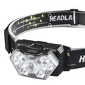 Linterna Frontal 9 LED Recargable USB con Sensor de Movimiento