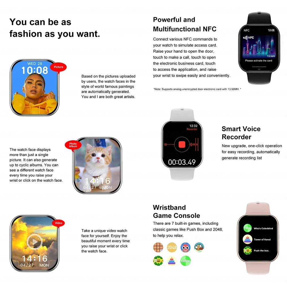 DT Watch X Mini Reloj Inteligente NFC AMOLED