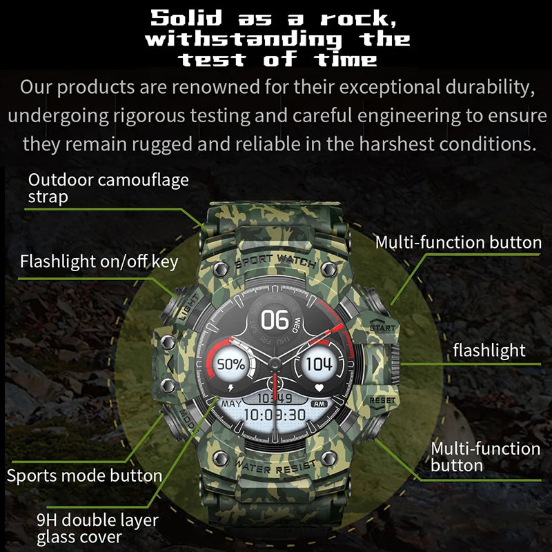 Reloj Inteligente Militar 100+ Deportes IP68