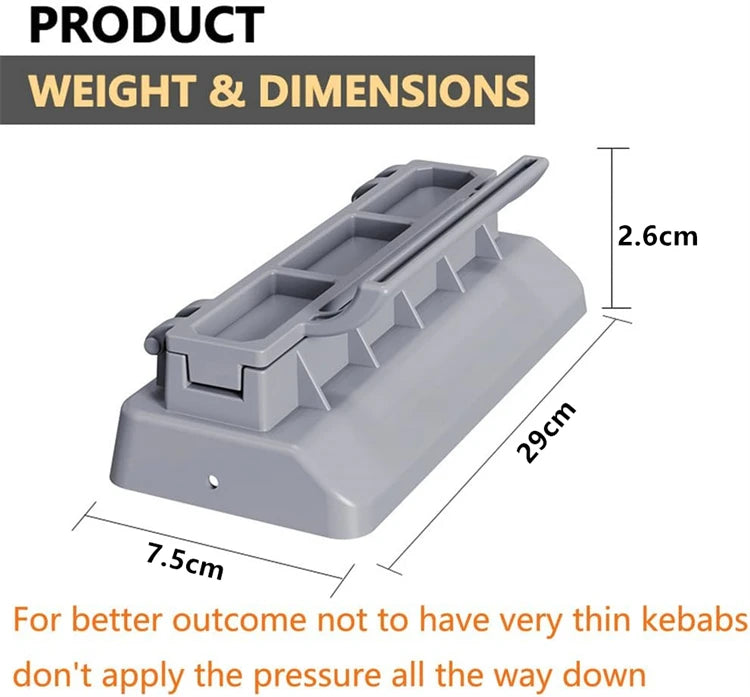 LMETJMA Prensa Grande para Hacer Kebab, Máquina Manual de Plástico para Hacer Kebab, Molde para Hacer Kabob, Brochetas para Barbacoa
