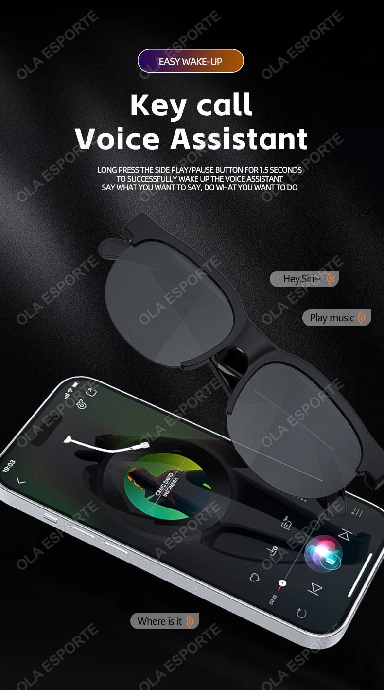 Gafas Inteligentes con Auriculares Bluetooth 5.3