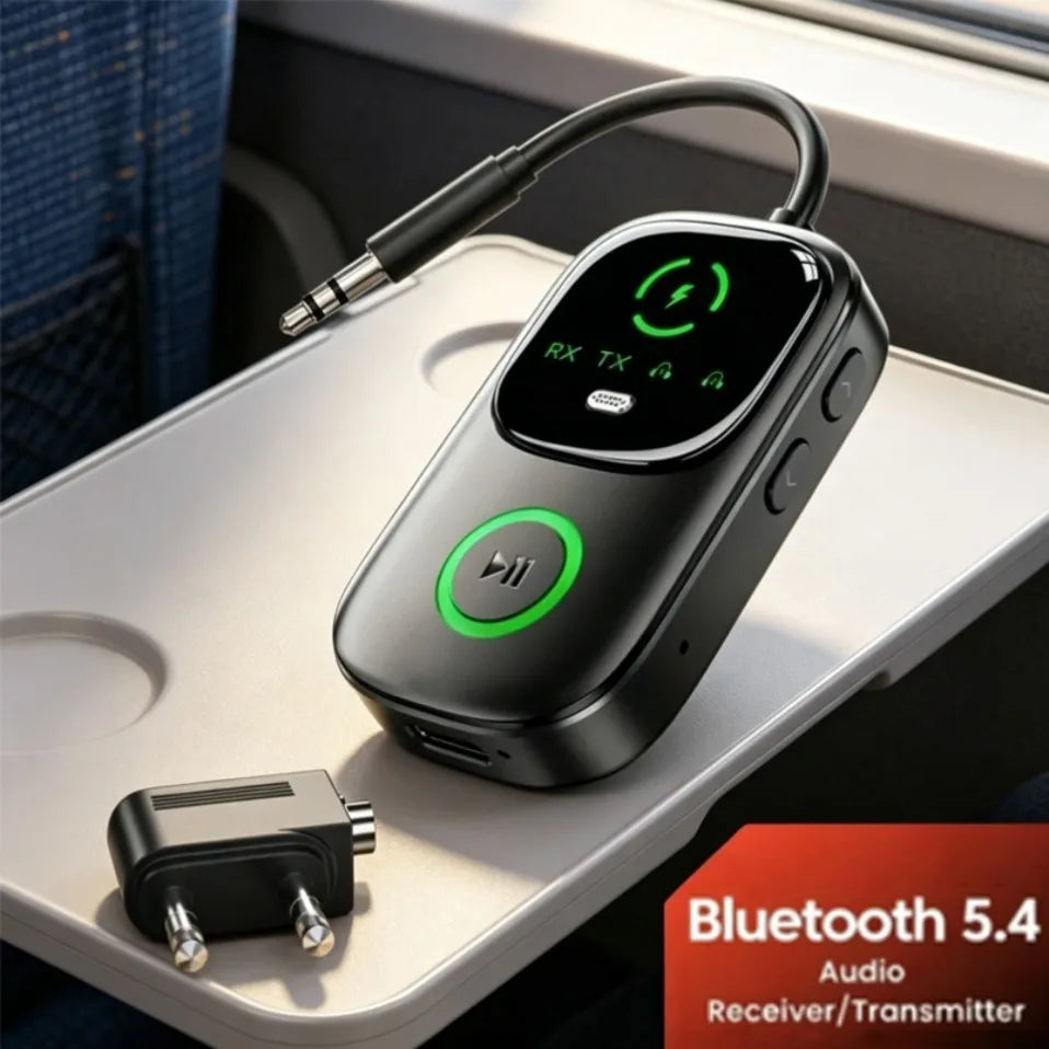 Nuevo receptor/transmisor de audio Bluetooth 5,4, adaptador Bluetooth para televisores, auriculares, coches y otros dispositivos con un conector de 3,5mm