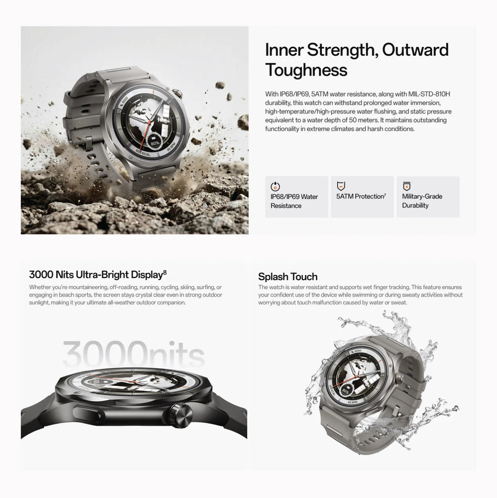 OPPO Watch X3 Reloj Inteligente AMOLED Titanio