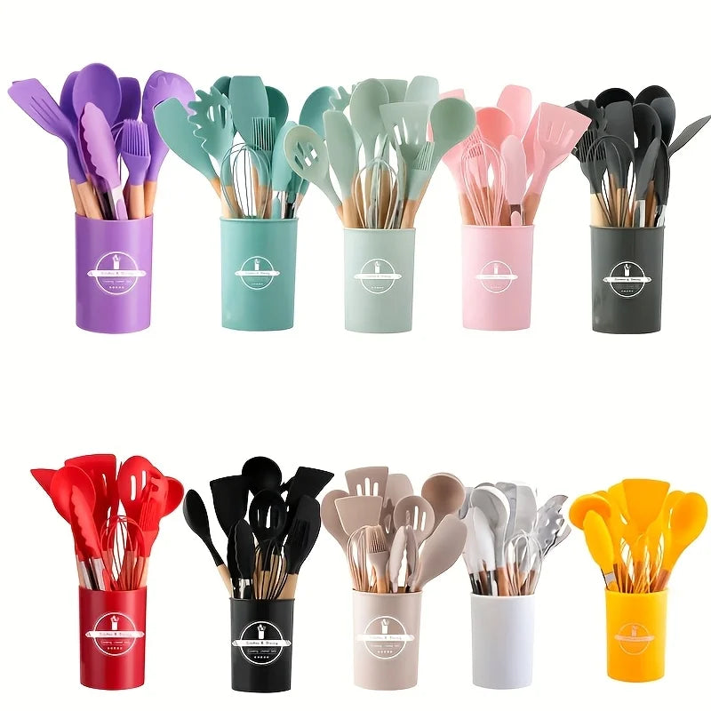 Set de Utensilios de Cocina de Silicona 12 Uds