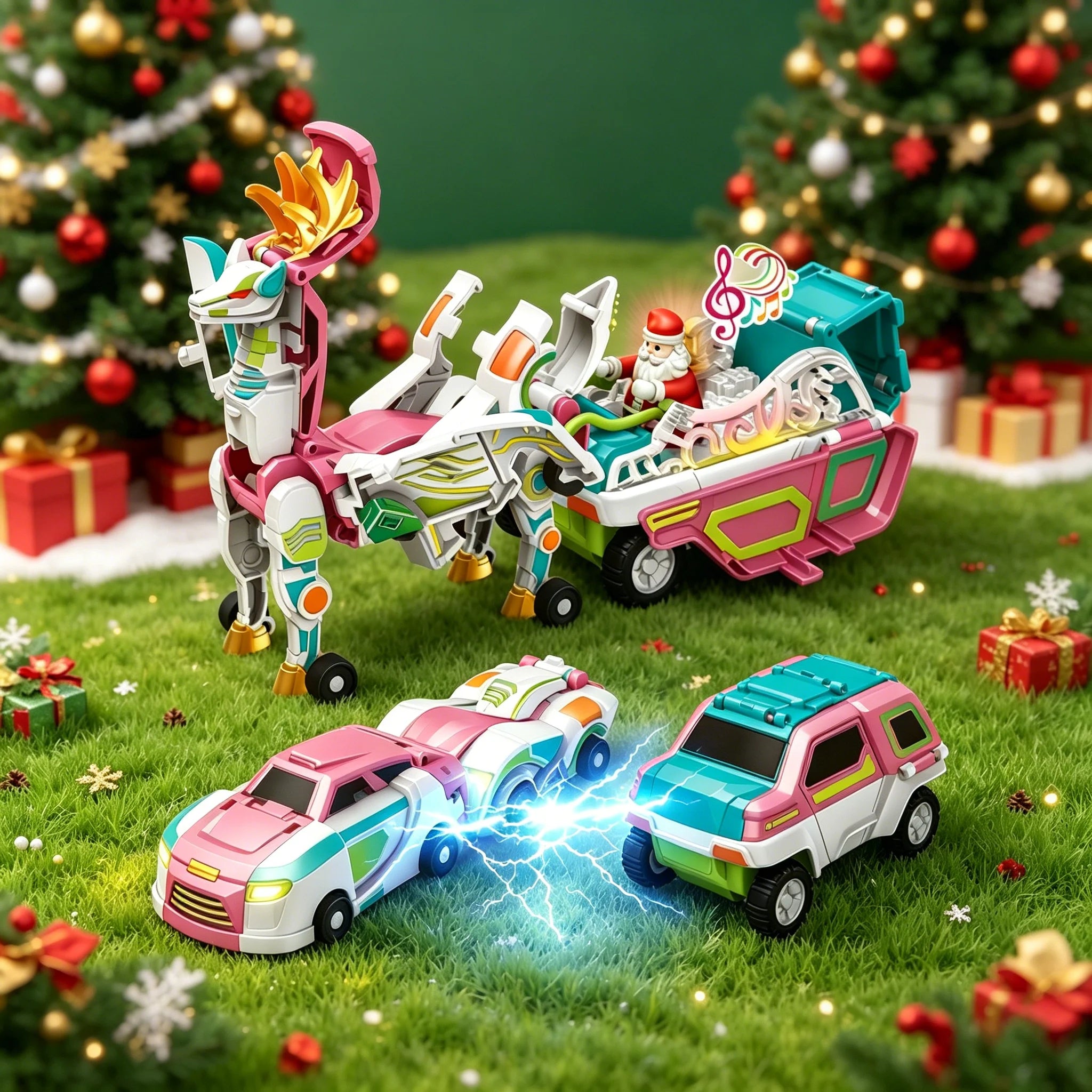 Auto Magnético Transformable 3 en 1 para Niños Juguete DIY