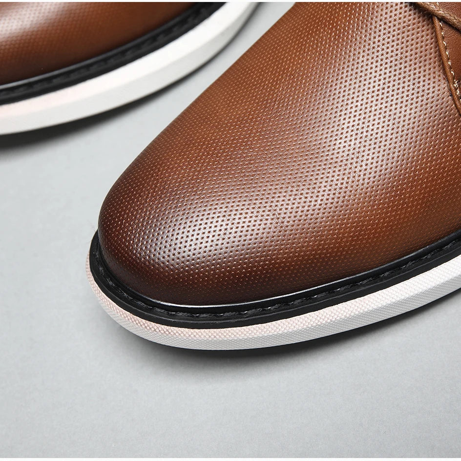 Zapatos de Hombre, Zapatos Casuales de Marca de Lujo, Cómodos, con Cordones, Estilo Ejecutivo, Zapatos de Vestir BHKH