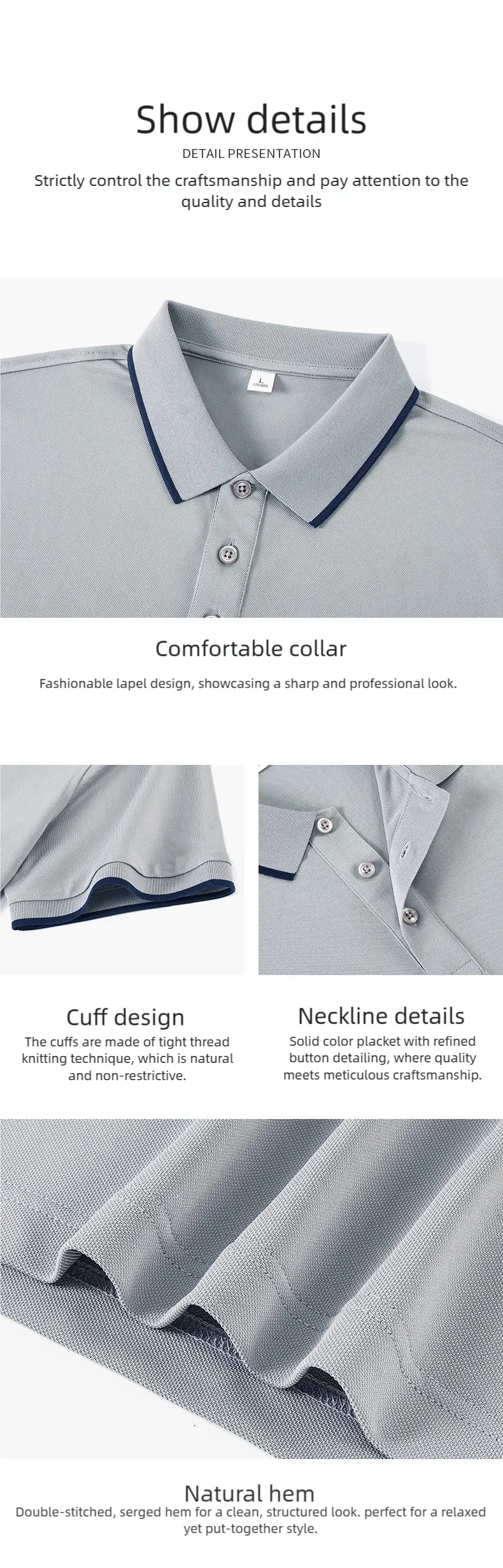Camiseta de Seda Helada con Cuello Polo para Mujer