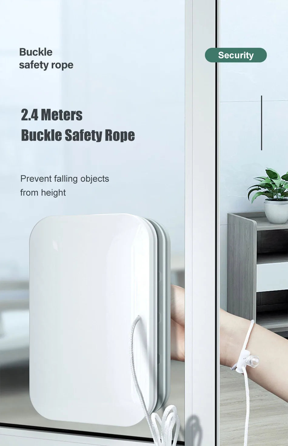 NUEVO Cepillo Magnético Limpiador de Ventanas de Doble Cara con Descarga Automática de Agua, Limpiacristales, Herramientas de Limpieza para el Hogar