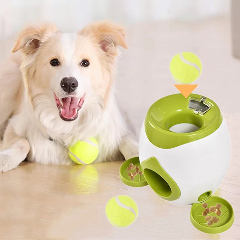 Lanzador Automático de Pelotas para Perros, Máquina Interactiva de Lanzamiento para Interiores y Exteriores, Juguete de Entrenamiento para Mascotas con Estimulación Mental
