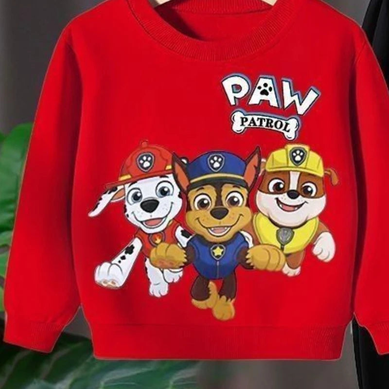 PAW Patrol primavera otoño Top de manga larga y pantalones largos conjunto de 2 uds para niños conjunto de ropa para niños sudaderas niños chándal fino