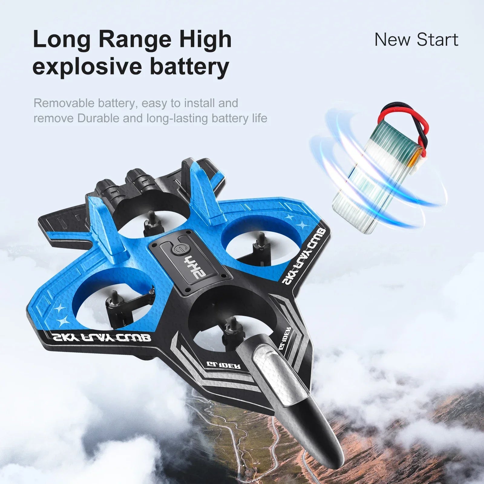 Dron RC Planeador YP3 con Luces LED y Control Remoto 2.4G