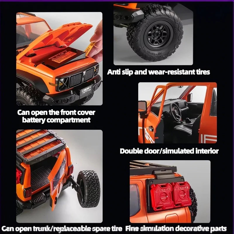 Coche Todoterreno RC 1:12 con Control Remoto, 4WD, Totalmente Proporcional