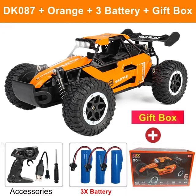 Coche RC 1:16 con Luces LED, Todoterreno, Vehículo de Escalada