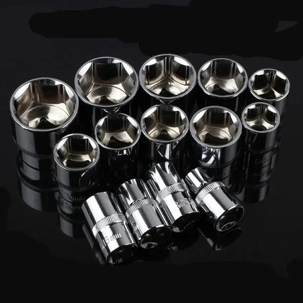 Juego de 12 piezas de herramientas de hardware multifunción Juego de llaves de tubo rápido de trinquete