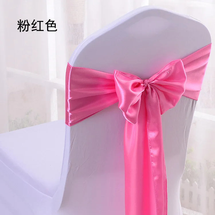 Fajas de Satén para Sillas Decoración de Boda x10