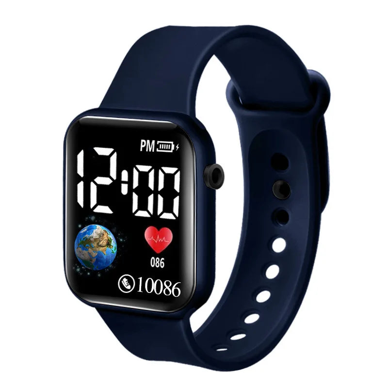 Relojes YIKAZE para niños, reloj Digital LED para niños, correa de silicona, reloj de pulsera electrónico de dibujos animados, reloj deportivo para niños y niñas, regalos