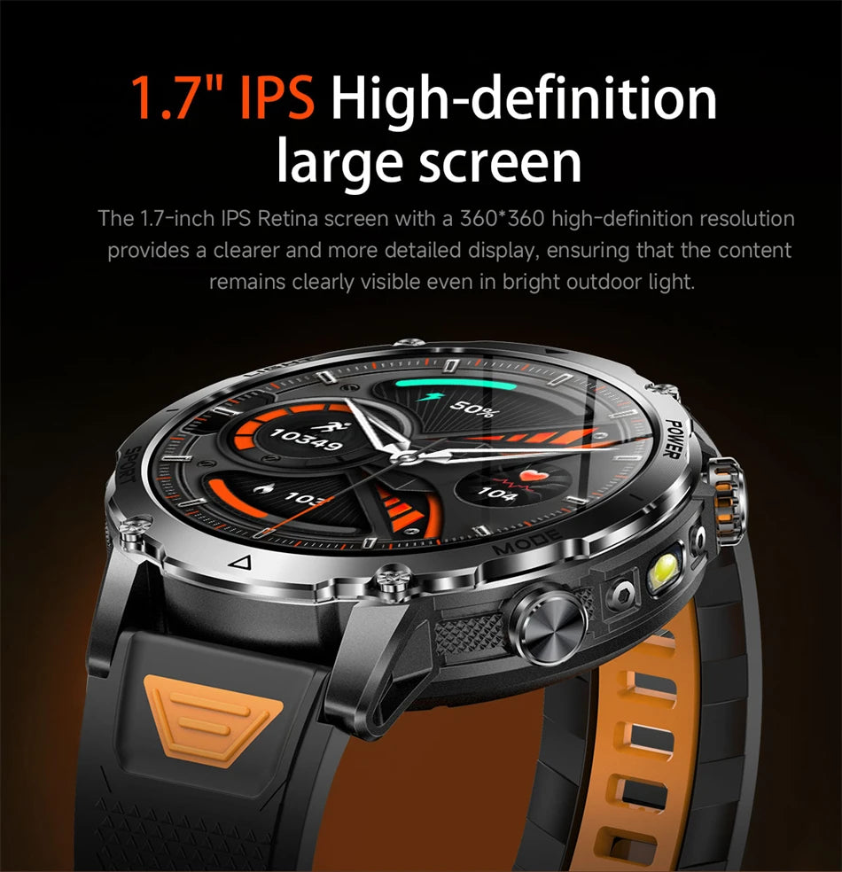 AK106 Reloj Inteligente Militar 1400mAh 10ATM