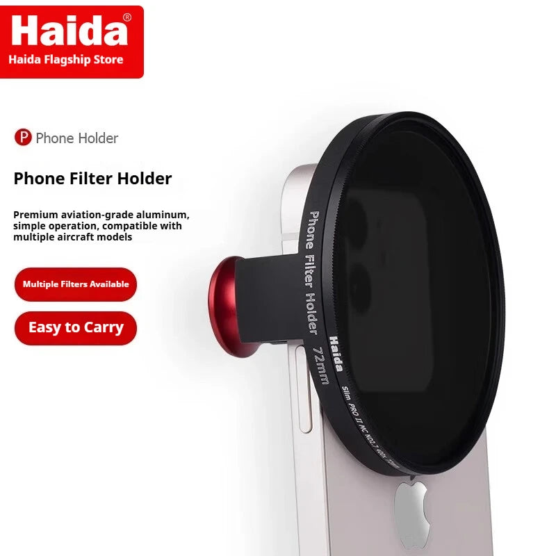 Soporte Universal Clip para Filtros de Teléfono Compatible con 72 mm