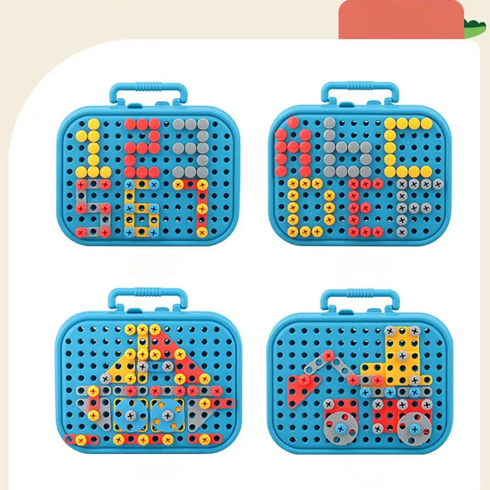 Set de Herramientas de Juguete para Niños con Taladro y Tuercas