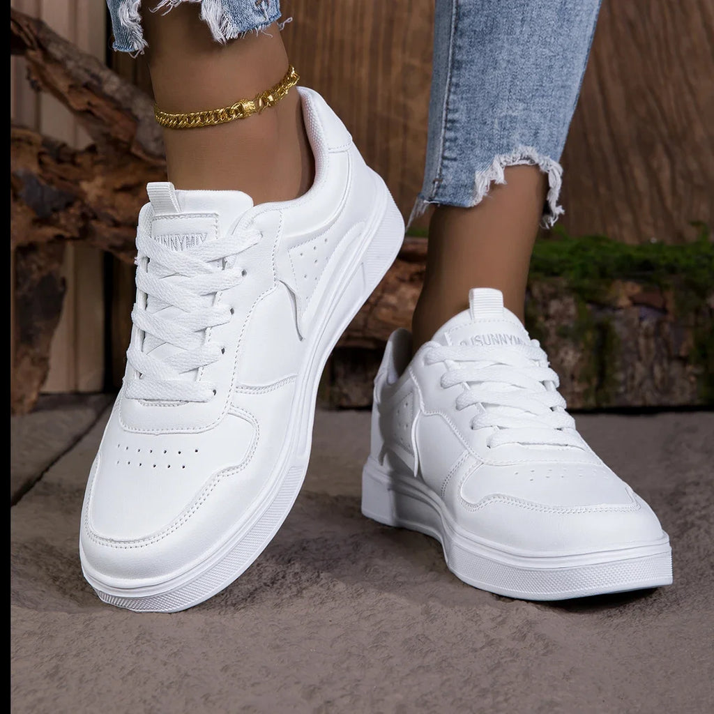 Zapatillas Informales Blancas para Mujer | Planas y Transpirables