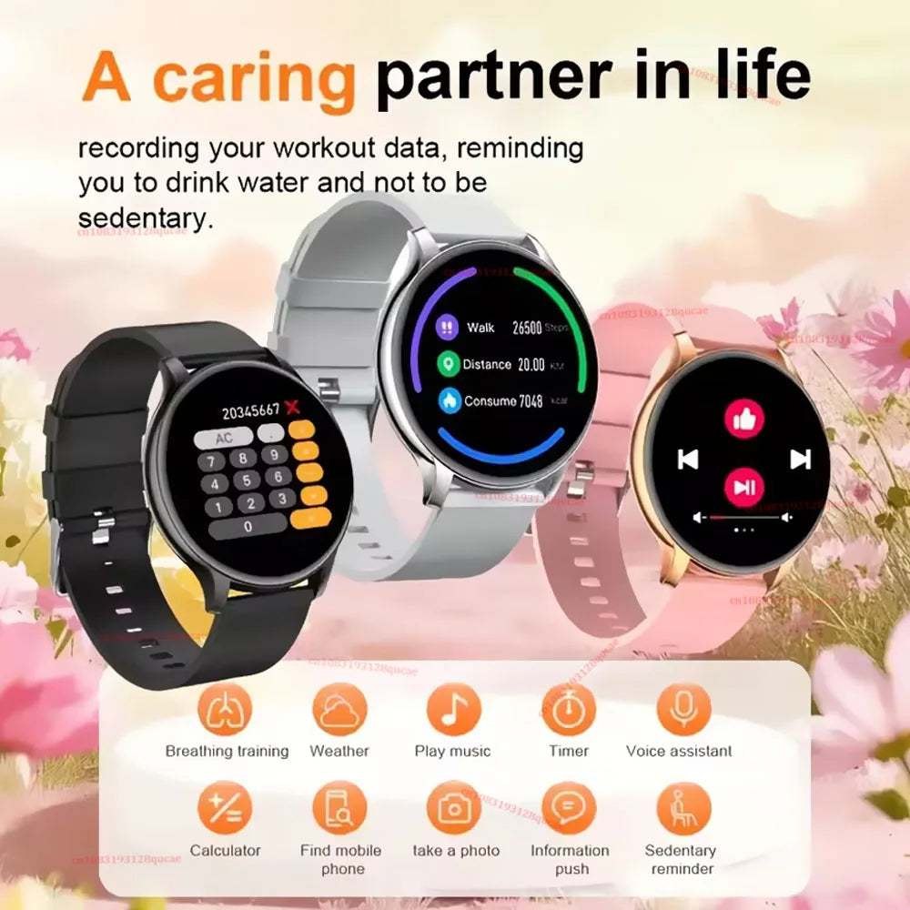 Nuevo Reloj Inteligente 2026 con Monitor de Ritmo Cardíaco y Sueño, Pantalla HD de 1.52, Bluetooth, Llamadas, Deportivo para Mujer, Compatible con Android e iOS, Hw12