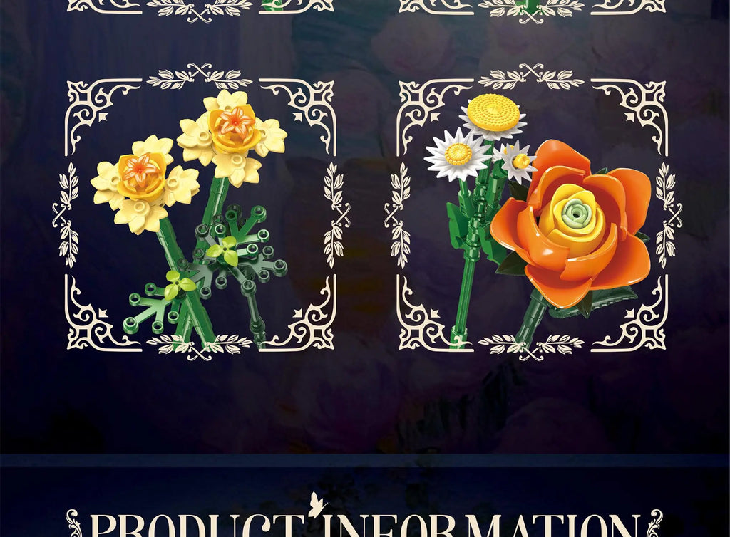 Bloques de Construcción de Ramo de Rosas, Modelo de Flor Botánica DIY, Decoración Creativa para el Hogar, Regalo para Ella, Mujeres y Adultas, Día de San Valentín, Día de la Madre