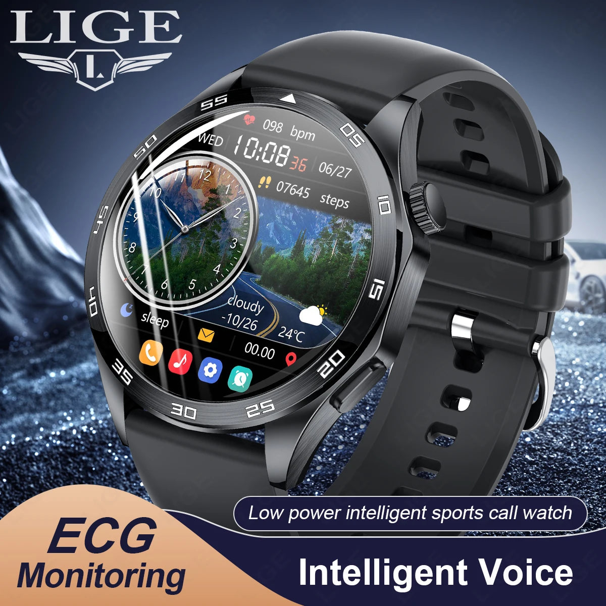 Reloj Inteligente Bluetooth ECG Salud