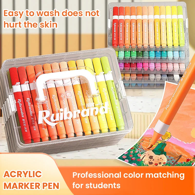 Set de Pinturas Acrílicas Lavables 24 a 60 Colores para Arte
