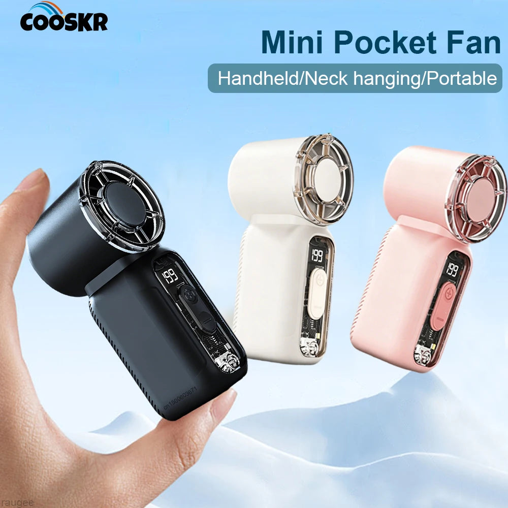 Mini Ventilador de Cuello Portátil USB 1200mAh